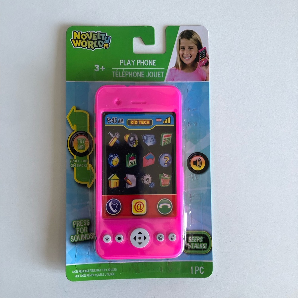 Pink Play Phone Toy by Novelty World